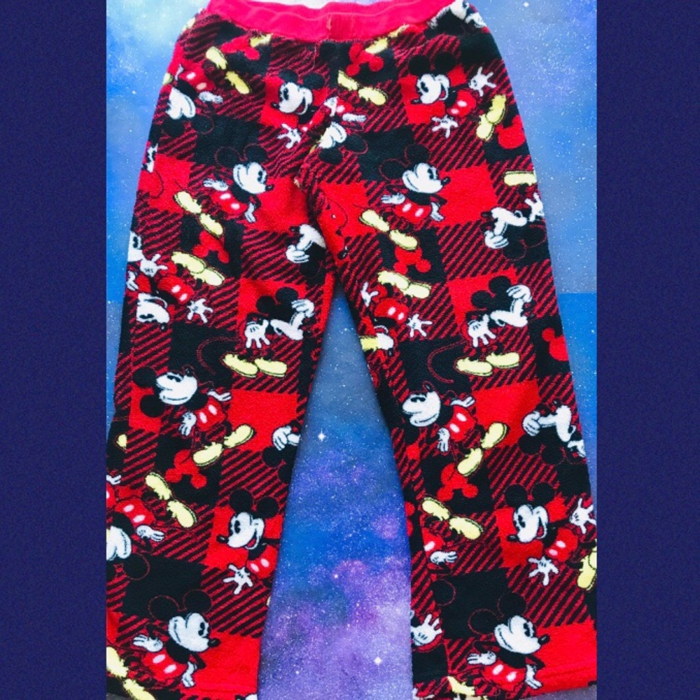 Disney Size M Fleece Mickey Mouse PJ Pants